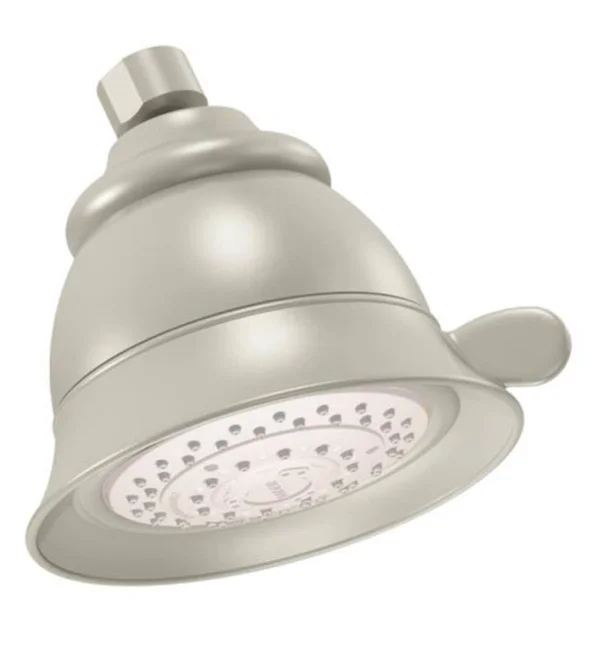 Moen 3838CP Four-Function Shower HEAD. Chrome and Polished Brass