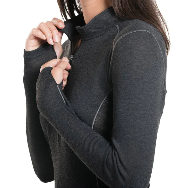 Kuhl Women's AKKOMPLICE Zip Neck (S Carbon)