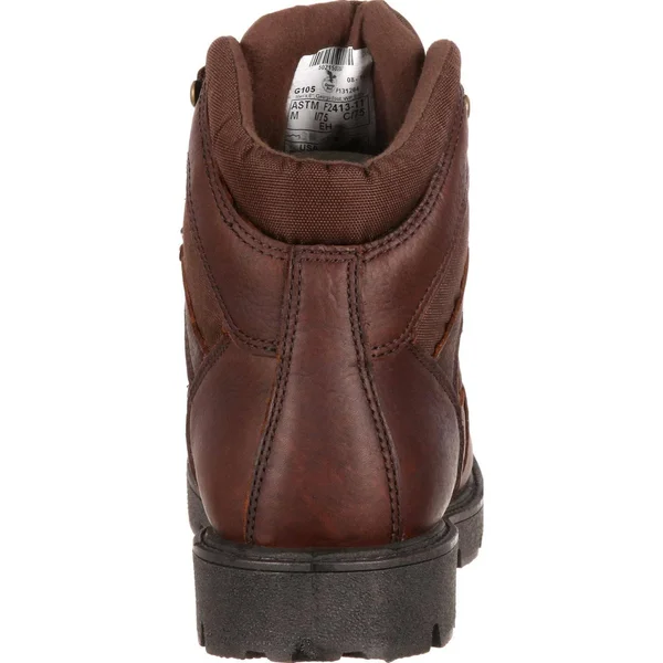 Georgia Boot Men's 6 in. Homeland Waterproof Work Boot, G106, Brown