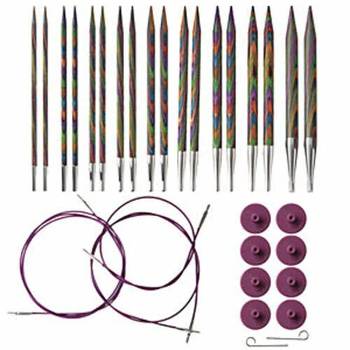Knit Picks - Interchangeable Rainbow Wood Needle Set