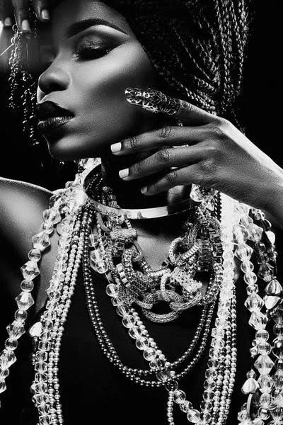 Framed Poster Prints - Glitter by Design Fabrikken ( People > portraits > Female portraits art)