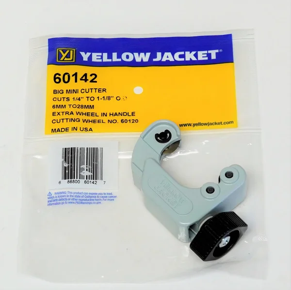 Yellow Jacket 60142 Tubing Cutter - 1/4x22 to 1-1/8x22 Cut Cap.