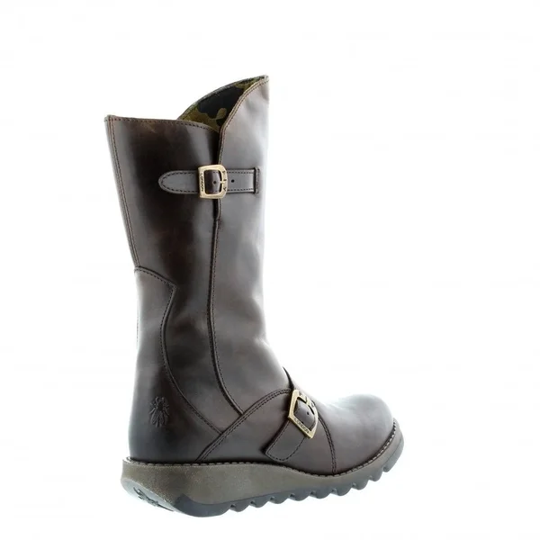 Fly London Mes 2 Womens Mid Calf Boots Brown Leather 142913-004 35 EU