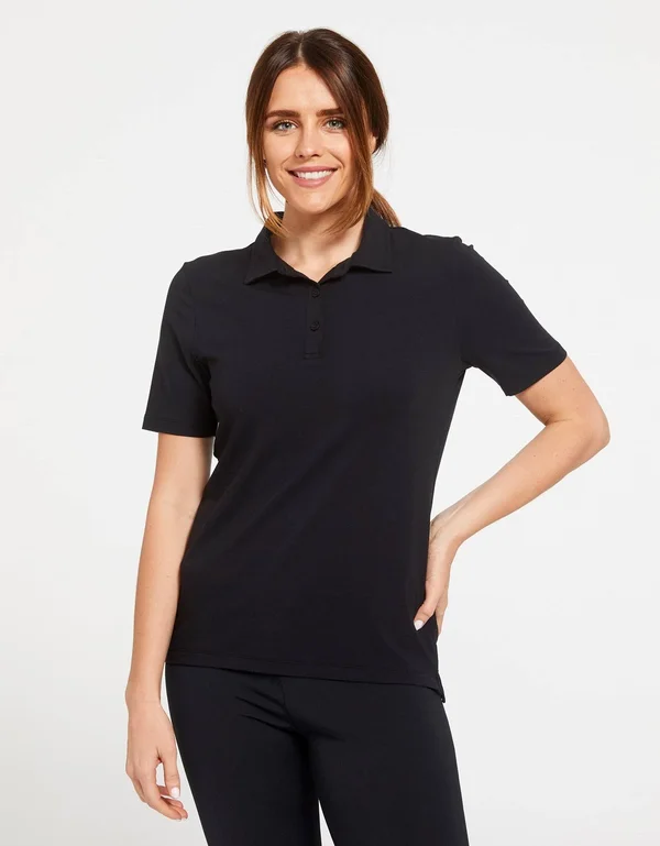 UPF 50+ Sun Protective Polo Shirt for Women - Sensitive Fabric Light Grey Marle