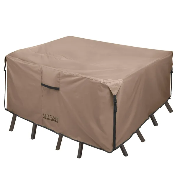 ULTCOVER Square Patio Heavy Duty Table Cover 600d Tough Canvas Waterproof Outdoor Dining