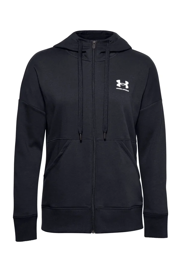 Under Armour Women's Rival Fleece Full Zip Hoodie - Black, White