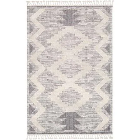 Mark & Day Klijndijk Bohemian/Global Area Rug, Gray/Cream, 7&10 inch x 10&2 inch, Size: 7&10 x 10&2