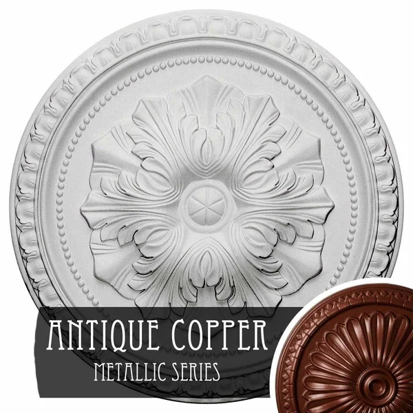 18x22OD x 1 3/8x22P Richmond Ceiling Medallion (Fits Canopies Up to 2 5/8x22) - Hand-Painted Pewter