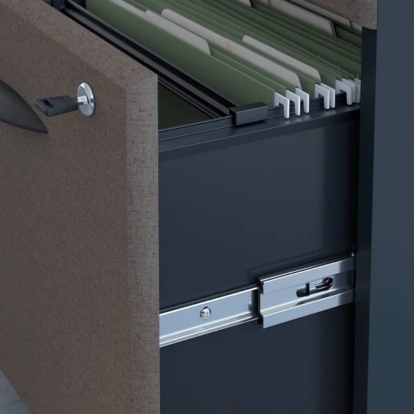 Bush Series A 3-Drawer Assembled Mobile File - Slate