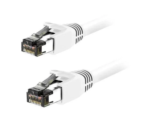 Nippon Labs Cat8 Ethernet Cable 50 Feet, White - 2GHz, 40G, 24AWG, S/FTP - Shiel