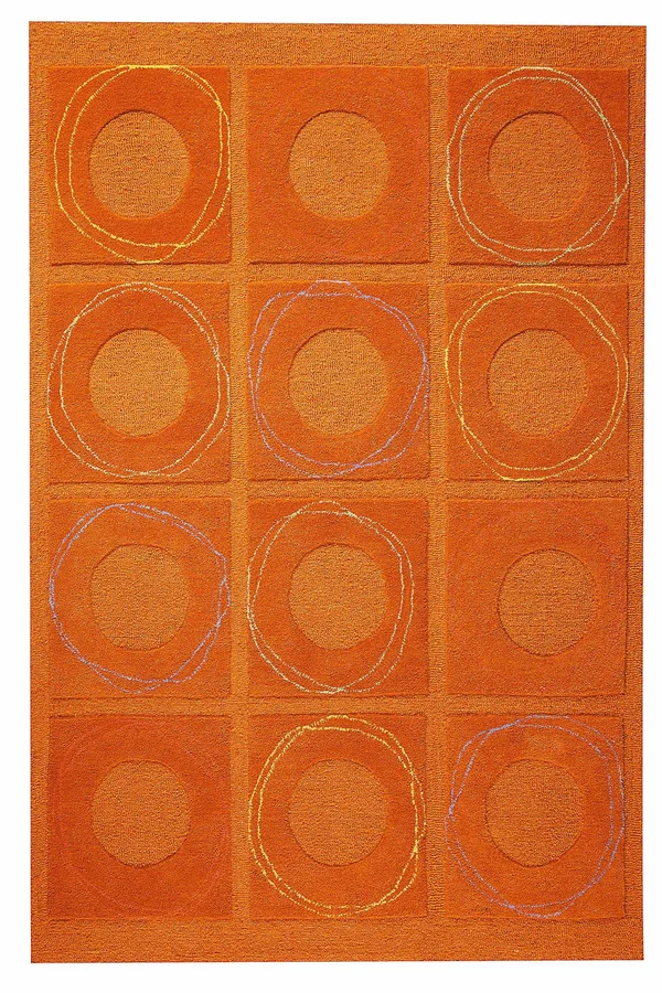 Mat Orange Circa Area Rug - Rust 5&0x22x7&0x22