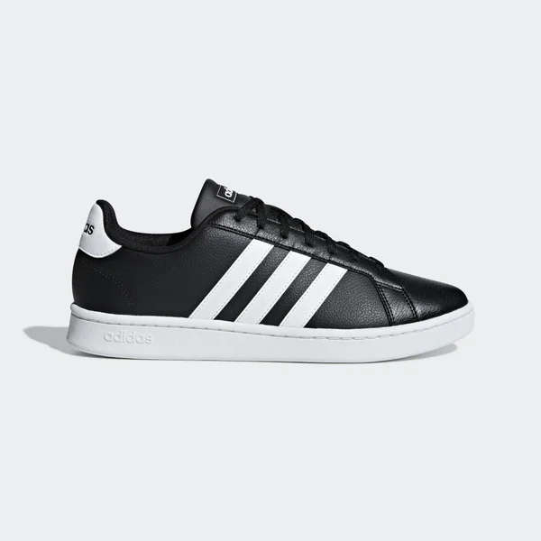 Adidas Men's Grand Court Tennis Shoes Core Black/White - 5.5