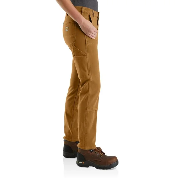 Carhartt Women's Straight Fit Twill Double Front Pant - 2 Tall - Black