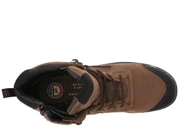 Irish Setter Men's Kasota Waterproof 6 inch Side Zip Safety Toe Work Boots - 14 2E, Brown