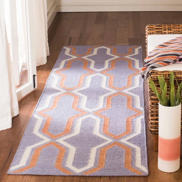 Safavieh 5' x 8' Dhurries DHU559B Light Blue - Dark Blue Rug