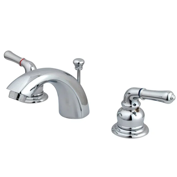Kingston Brass KB959 Magellan 4x22-8x22 Mini Widespread Lavatory Faucet, Satin Nickel