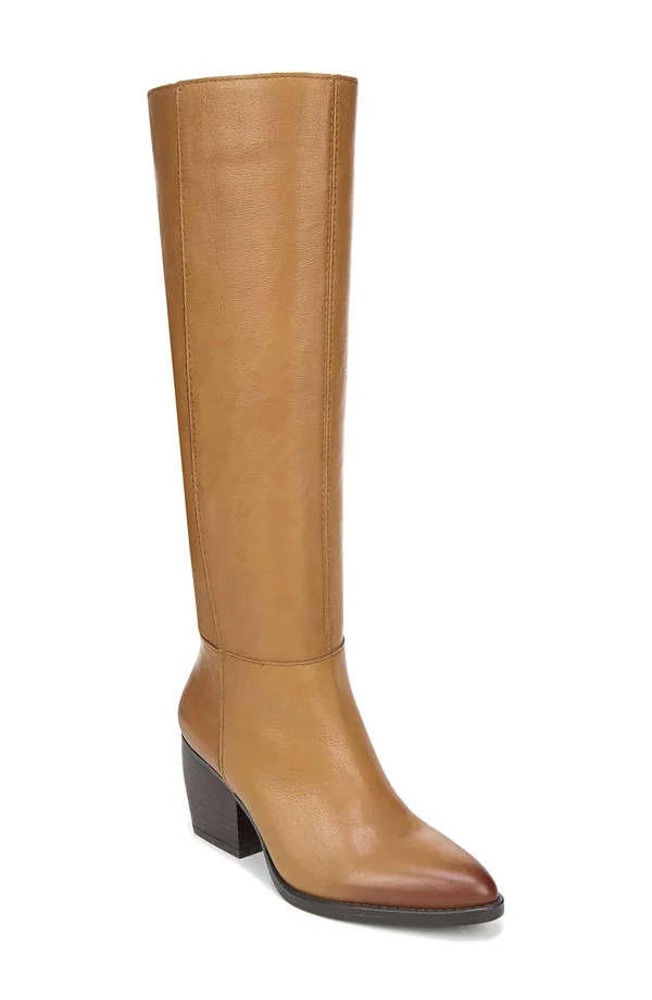 Naturalizer FAE Boot Wide Calf 4.5 Women's Peanut Butter