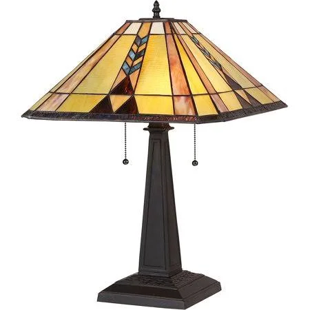 Radiance Goods Tiffany-style 2 Light Mission Table Lamp 16 inch Shade