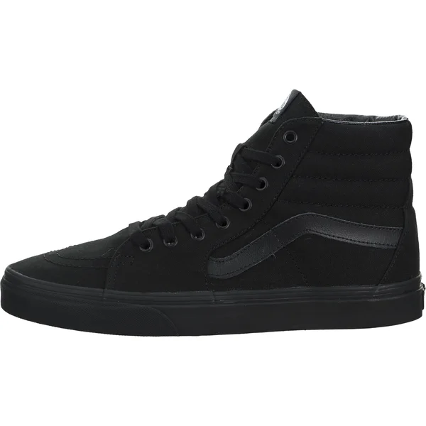 Vans Sk8-Hi Top Sneaker, Adult Unisex, Size: 4.5 M, Black Canvas/Black