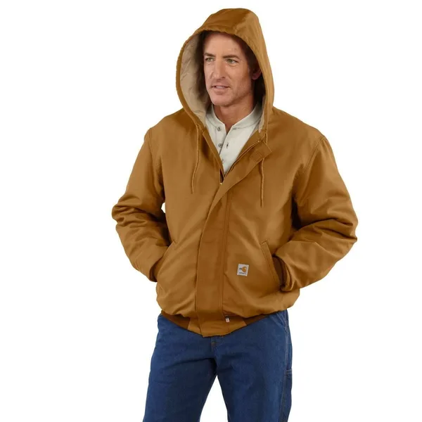 Carhartt Men's Flame Resistant Canvas Active Jacket - Brown, Medium