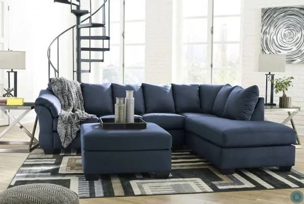 Signature Design by Ashley Darcy Oversized Accent Ottoman - Blue