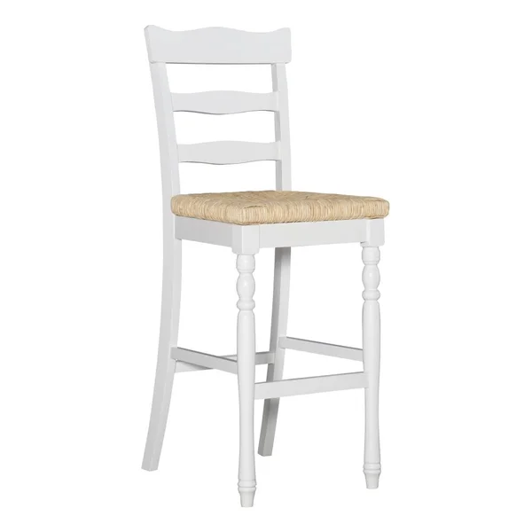 Linon Home D閏or Products Lucille Bar Stool - Natural/White
