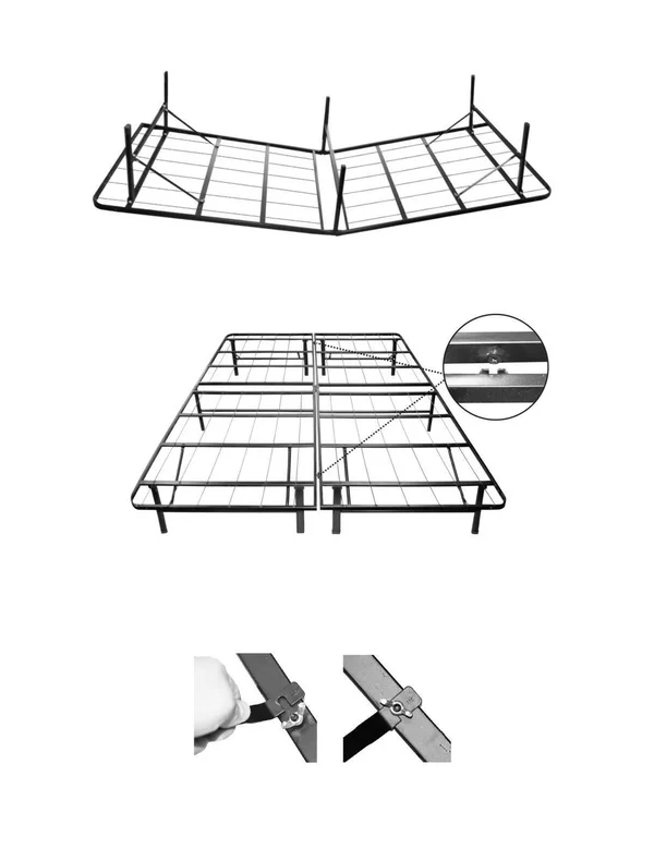 Boyd Black Steel Double Platform Bed, Full