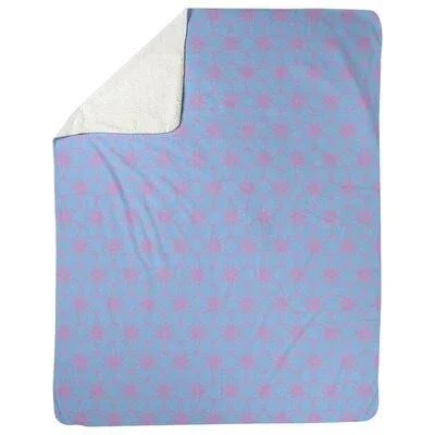Avicia Ornate Circles Blanket Latitude Run Size: 52.5x22 W x 62.5x22 L, Color: Light Blue/Pink
