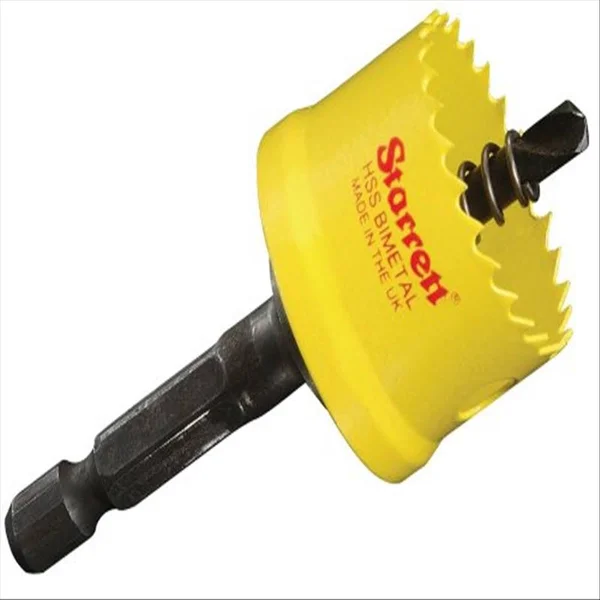 Starrett KCSC30-N Bi-Metal Smoothcut Hole Saw Assembly for Battery Operated Power Tools - HSS Teeth, 1-3/16x22 Diameter, 1/2x22 C