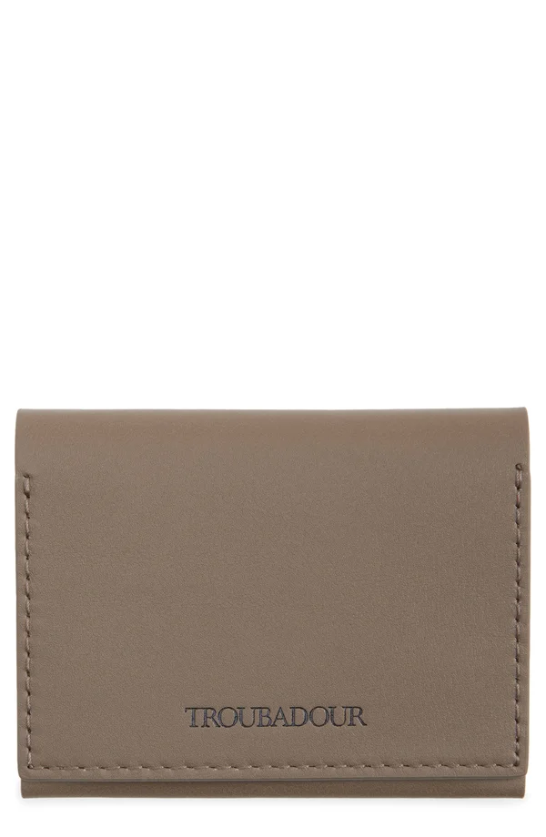Troubadour Flip Card Wallet - Grey