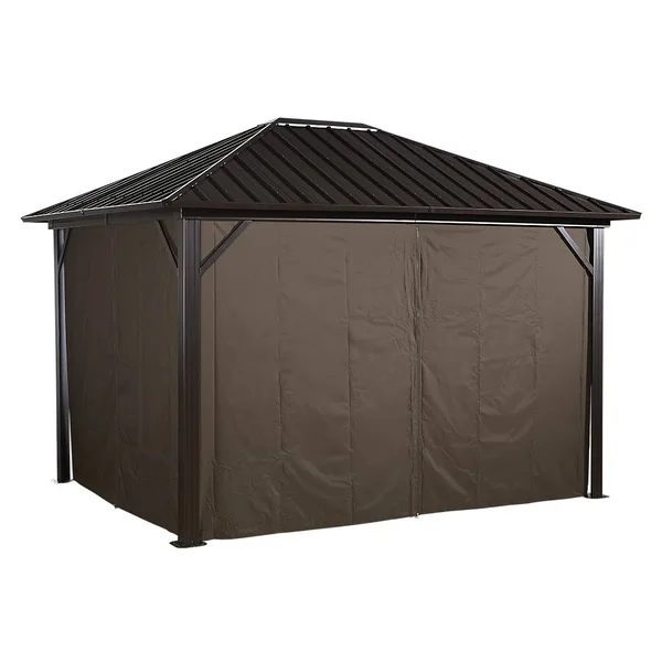 Sojag - Curtains for Genova 10& x 12& Gazebo - Brown