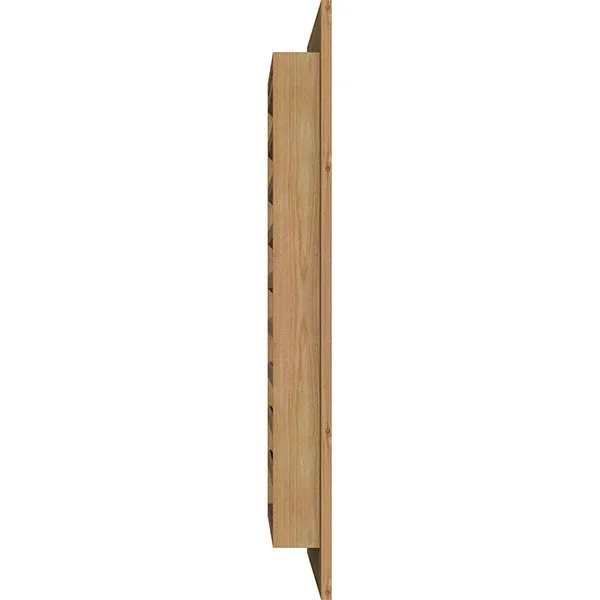 Ekena Millwork GVWVE12X2801SFUWR 12x22W x 28x22H Vertical Gable Vent (17x22W x 33x22H Frame Size): Unfinished, Functional, Smoot