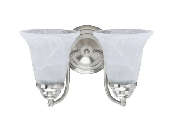 Aspen Creative 62134 - Two-Light Metal Bathroom Vanity Wall Light Fixture, 12x22 Wide, Transitional Design in Brushed Nickel with