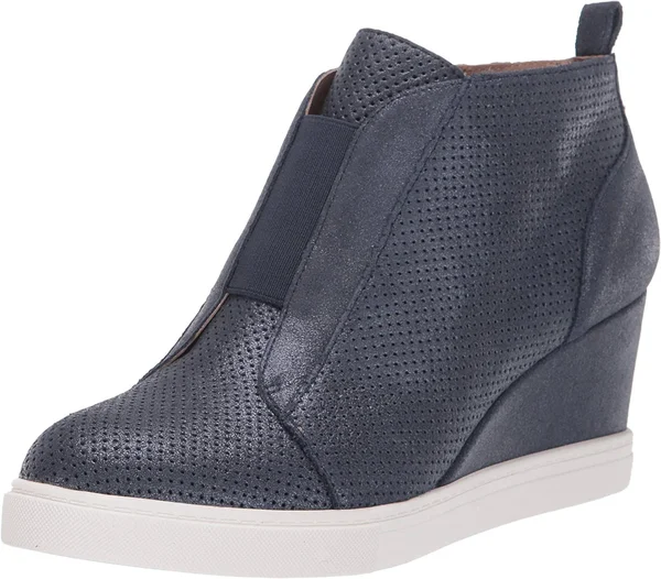 Women's Linea Paolo Felicia II Wedge Bootie - 7 M - Sapphire Suede
