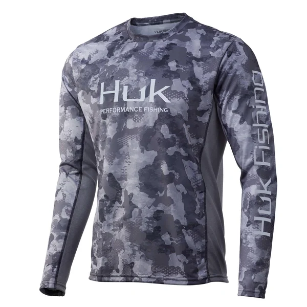 Huk Icon x Refraction Camo L/S Performance Fishing Shirt
