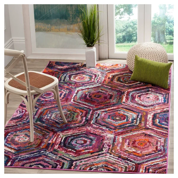 Safavieh Monaco Pink/Multi 8 ft. x 11 ft. Area Rug