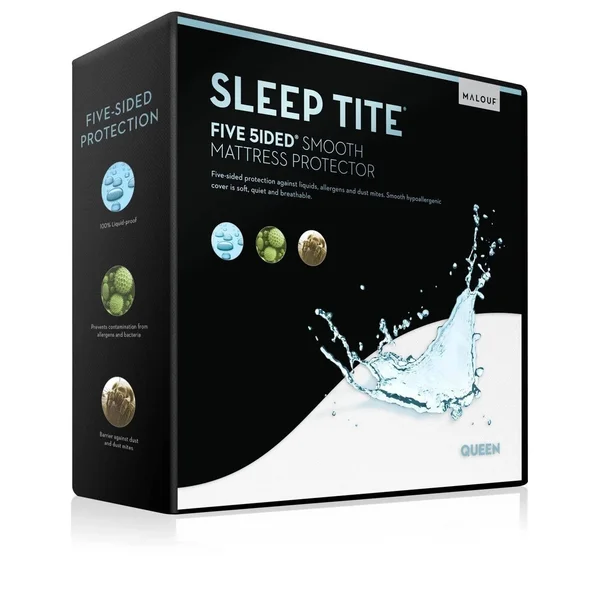 Malouf Five 5ided Split Queen Smooth Mattress Protector