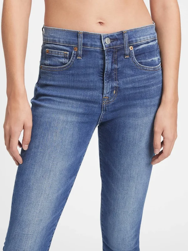 Gap Women's High Rise True Skinny Jeans with Washwell Medium Indigo Size 35