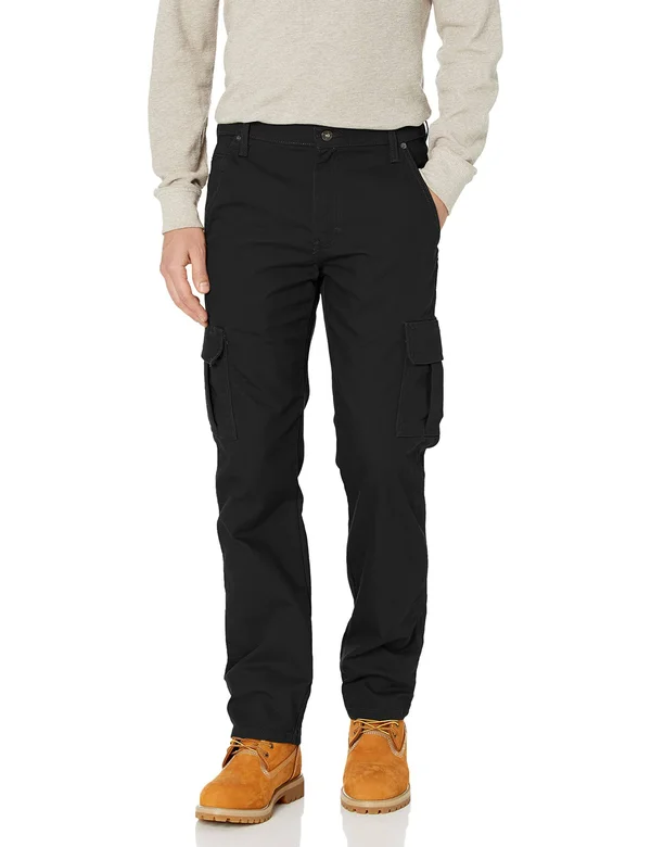 Dickies Men's Duck Cargo Pants, DP902, Stonewashed Black