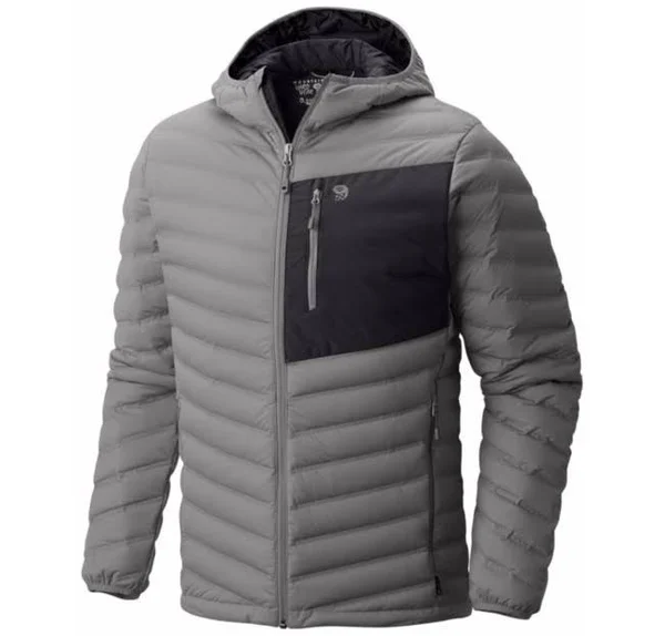 Mountain Hardwear - StretchDown Hood Jacket M - SMALL - Manta Grey