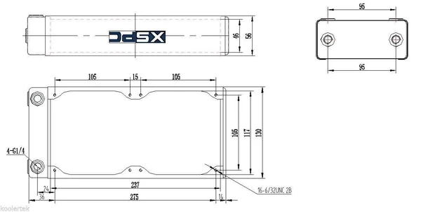XSPC RX240 Dual Fan Radiator V3