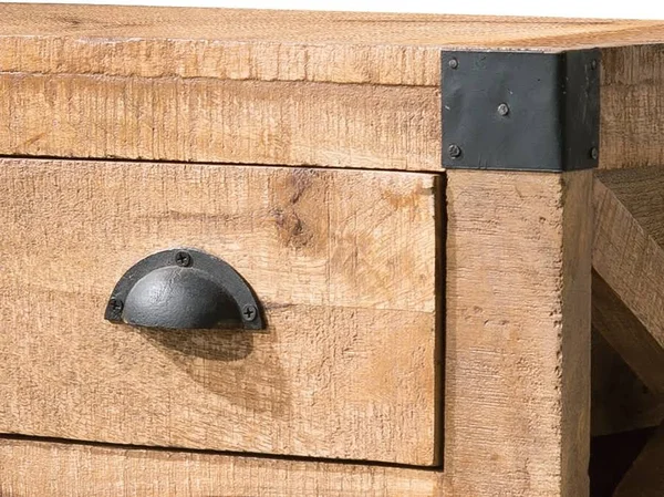 Donny Osmond Home 950601 Antonelli Rough-Saw 3-Drawer Accent Cabinet, Natural