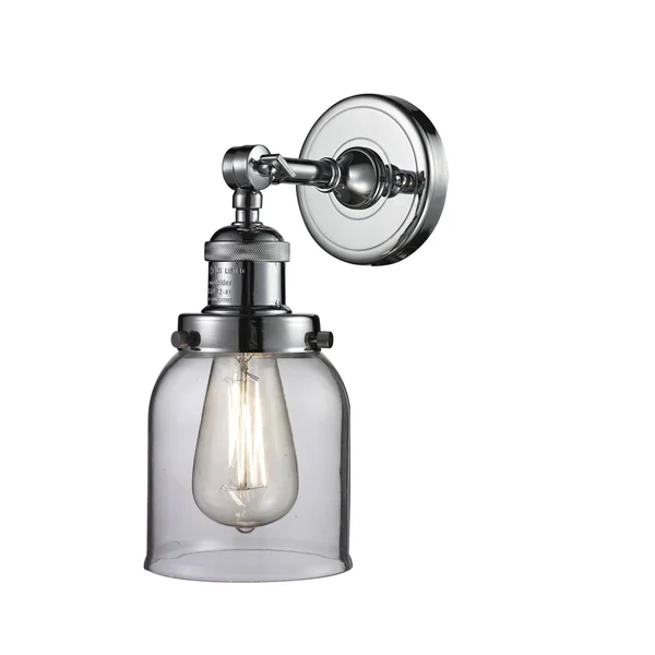 Innovations Lighting Glass All 1-Light Armed Sconce, Silver