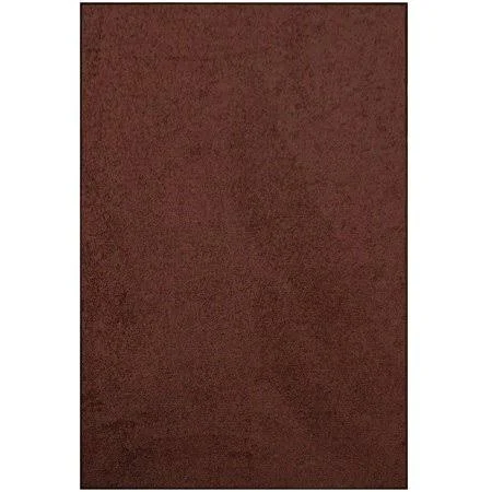 Modern Plush Solid Color Rug - Chocolate, 12& x 13&, Pet and Kids Friendly Rug. Made in USA, Rectangle, Area Rugs Great for Kids