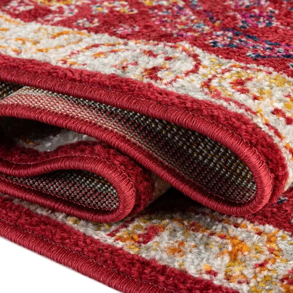 Aurelia Magenta Vintage 4 ft Square Area Rug