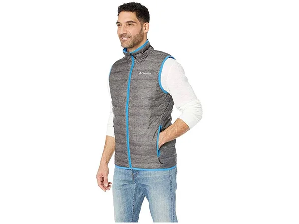 Columbia Lake 22 Down Vest - S - Charcoal Heather Print