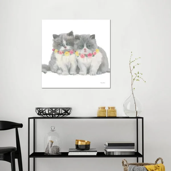 Emily Adams Large Canvas Prints - Cutie Kitties VIII ( Animal Art > Cats > persians art)