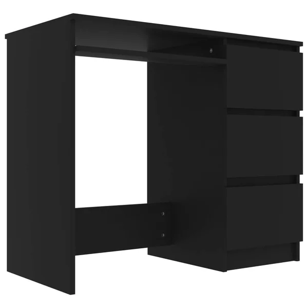 vidaXL Desk White 35.4x22x17.7x22x29.9x22 Chipboard - 801373