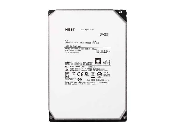 HGST Ultrastar He8 HUH728080AL5200 8 TB 3.5x22 Internal Hard Drive - SAS - 7200 0F23268