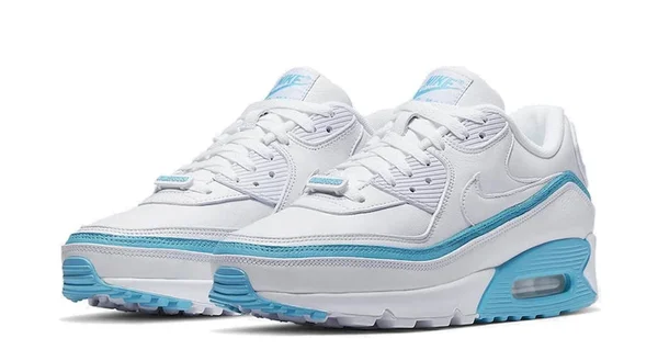 Nike Air Max 90 Undefeated White Blue Fury